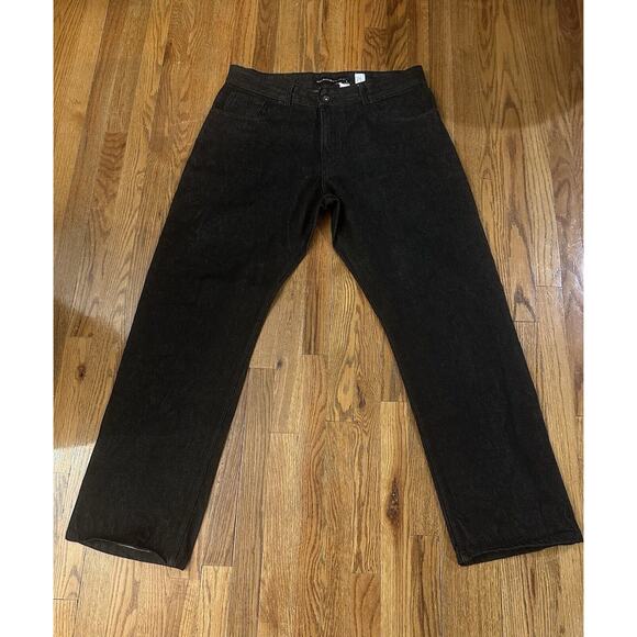Rocawear Y2K Dark Denim Jeans Black Size 38 X 32 106830 Baggy Wide Leg Pants - Picture 1 of 16